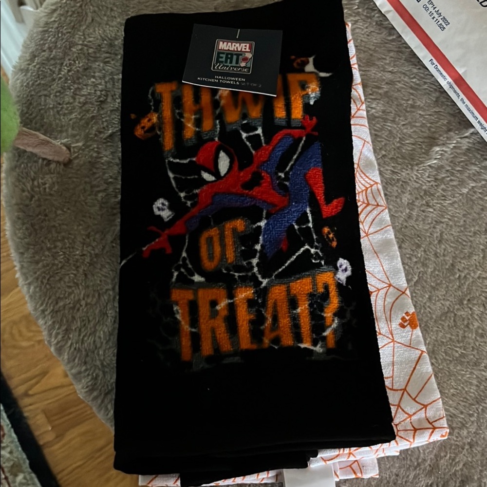 Marvel Spider-Man Halloween kitchen towels